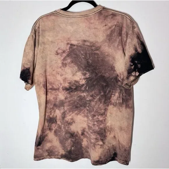 Chemistry Positive Energy Shirt‎ Mens L Tie Dye Skull Graphic Brown - Picture 2 of 10